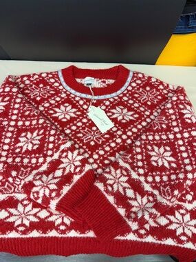 Universal Thread Red Fair Isle Crewneck Sweater size XXL long sleeve plus size